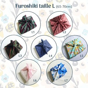 Furoshiki upcyclé Emballage cadeau réutilisable en tissu image 3