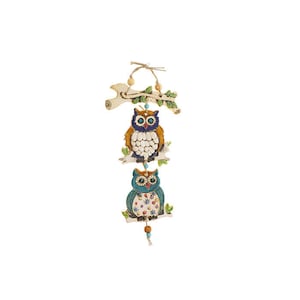 Two owl’s Mobile On a branch -Nurit Teva, Owl decor,