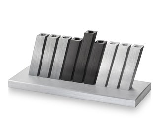 Kinetic Aluminium Menorah – Lampada, Regalo per il diserbo, Arte del metallo