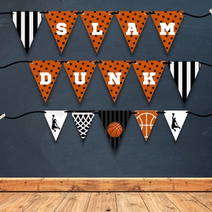 Basketball Wimpelkette zum Ausdrucken: Sport Party Dekoration (Digitaler Download)