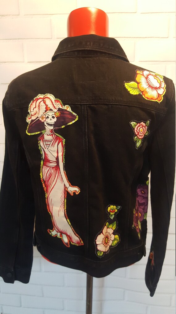 frida kahlo jean jacket