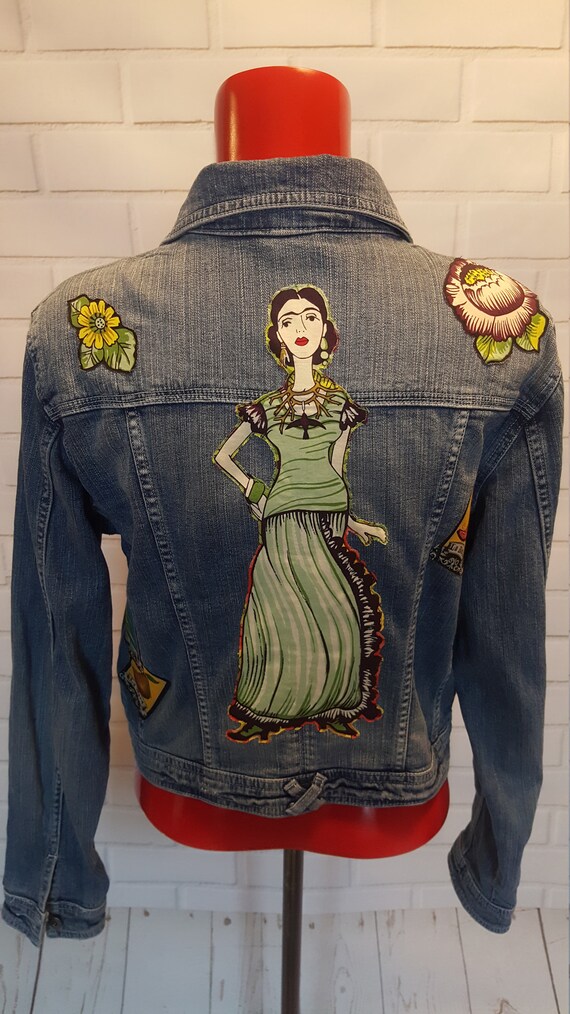 frida kahlo denim jacket