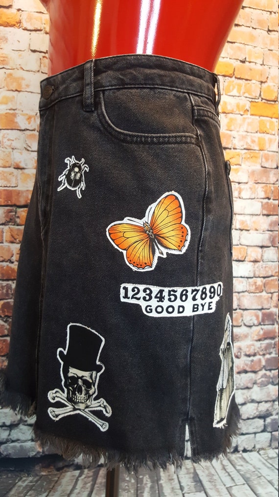 black denim skirt uk