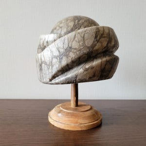 Millinery Hat Block 90s vintage plastic supplies Wood form Antique mold