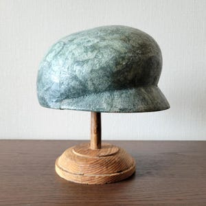 Cap Millinery Hat Block 90s vintage plastic supplies Wood form Antique mold