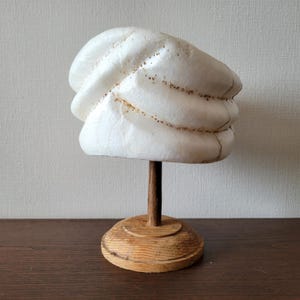 Turban Millinery Hat Block 90s vintage plastic supplies Wood form Antique mold