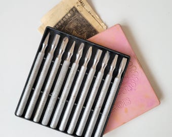 10 Metal Punches Vintage Chasing and Repousse Tool Set Stamping