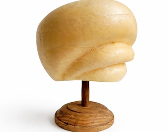 Baret modevak hoedenblok jaren 90 vintage plastic benodigdheden Houten vorm Antieke mal