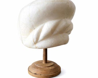 Grote baret hoedenblok jaren 90 vintage plastic benodigdheden Houten vorm Antieke mal