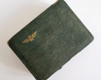 Vintage Duitsland 30s Bureau Notitie Box Office memohouder papieren etui antiek