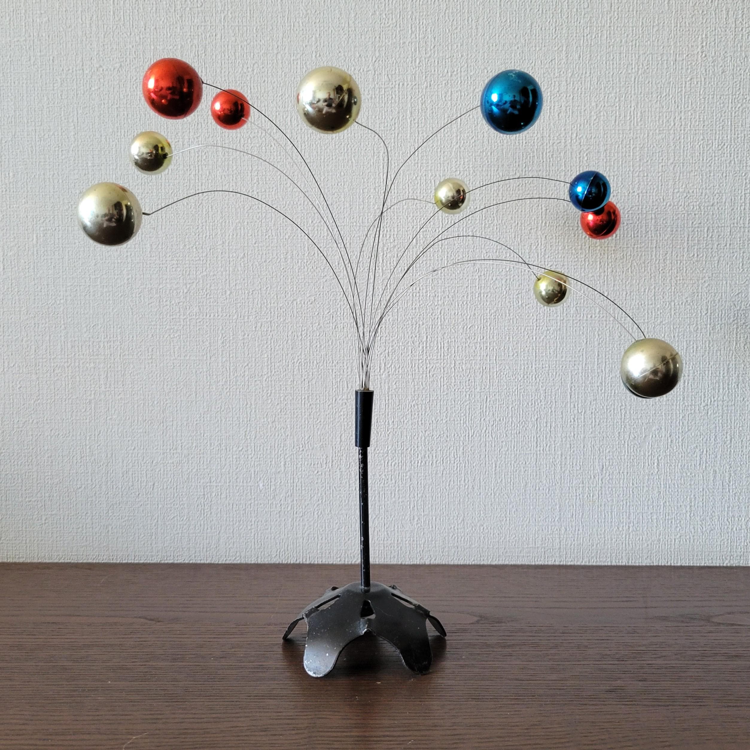 スペースエイジ キネティックアート 球体 輪 回転 オブジェ ミッドセンチュリー Vintage Atomic Kinetic Sculpture - Etsy