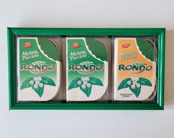 Rondo vintage nep voedsel snoepwinkel display antieke stand reclame dummy pack