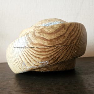 Baret Vintage modevak Hoedenblok houten benodigdheden Houten vorm Antieke mal