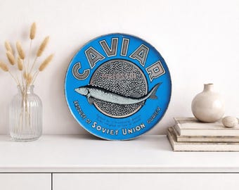 Vintage blikken doos jaren 70 - Zwarte kaviaar