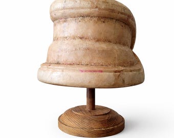 Motorkap modevak hoedenblok jaren 90 vintage plastic benodigdheden Houten vorm Antieke mal