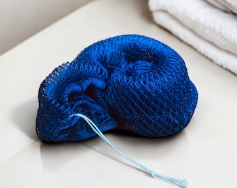 African net sponge / African exfoliating net / Sapo sponge - Blue