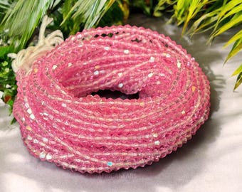 Waist Beads / African Hip Chain - Osawaru - Crystal Pink (Traditional non-elastic string) / African Slimming Belly Chains