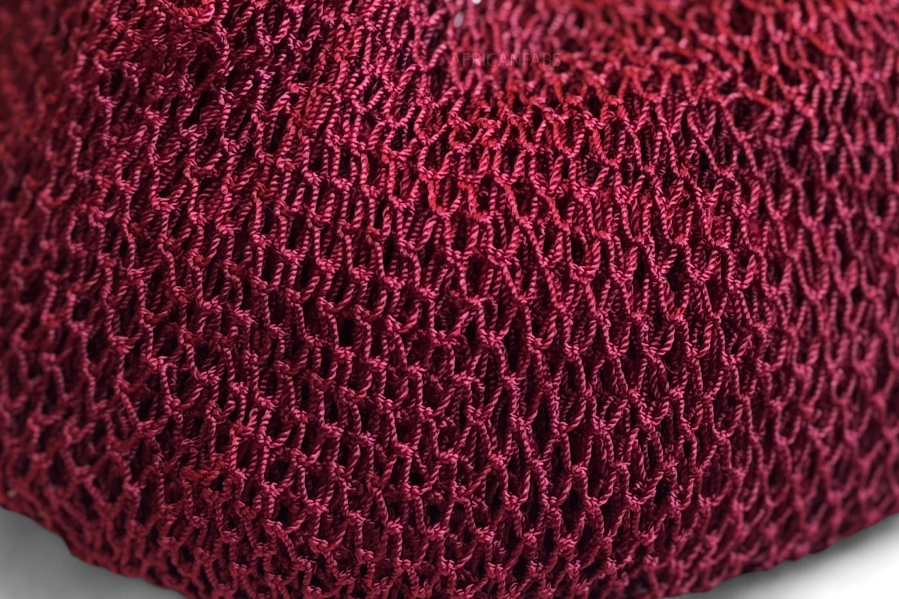African Net Sponge / African Exfoliating Net / Sapo Sponge - Burgundy ...