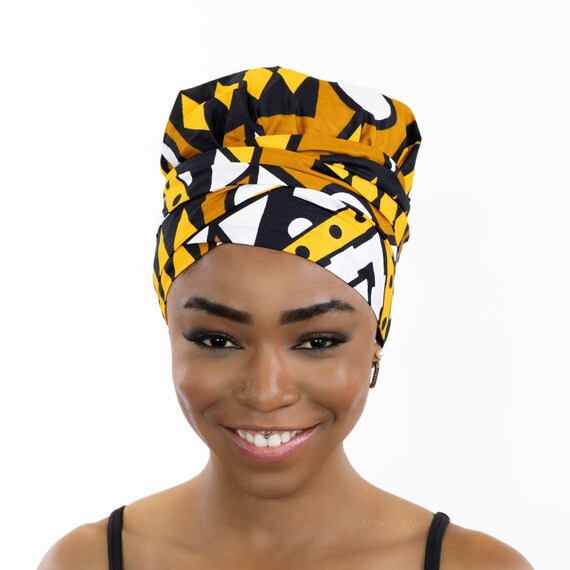 Mustard Yellow Satin Head Wrap Turban Mustard Yellow Headband Wrap, Satin Lined Head Wrap - Etsy main image 4