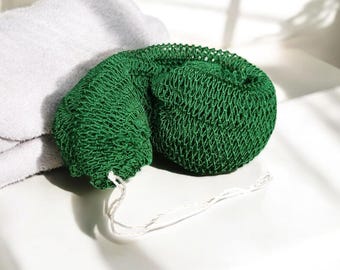 African net sponge / African exfoliating net / Sapo sponge - Green