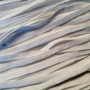 5mm Flat Elastic cord - white elastic band - sold in lengths of 5, 10, 20, 30, 40, 50, 100 and 250 metres ( DIY elastic cord for masks )