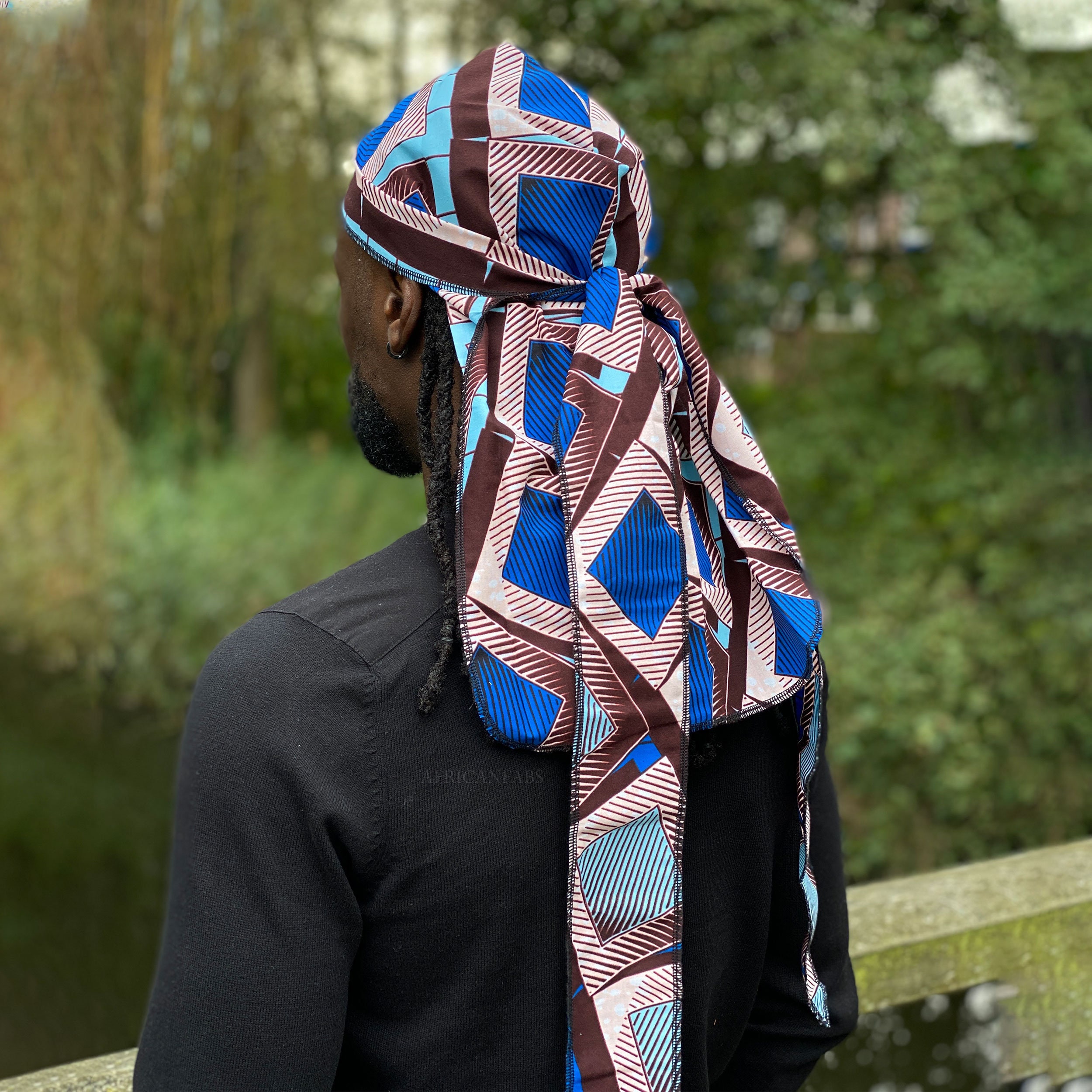 Durag / Du-rag / Do-rag / Bandana - Unisex - Black – AfricanFabs