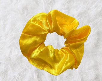 Scrunchie Satin - Accessoires pour cheveux Adultes - Jaune