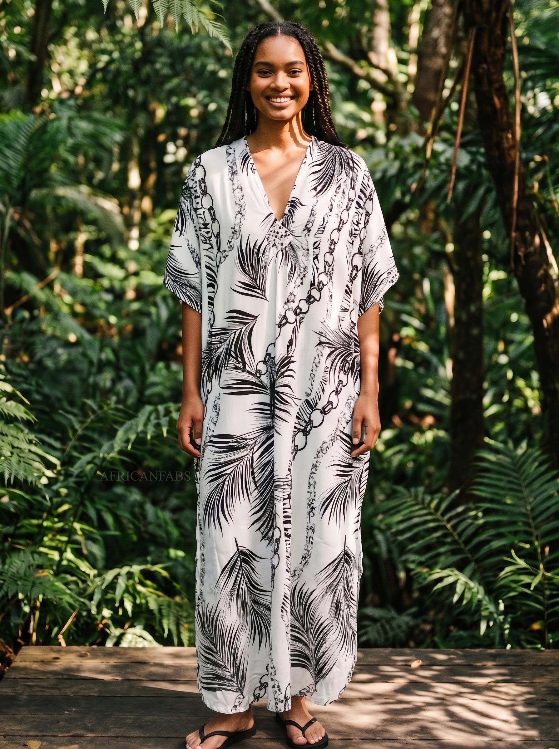 White Maxi Dress Palm Print - Etsy White Maxi Dress Palm Print - Etsy