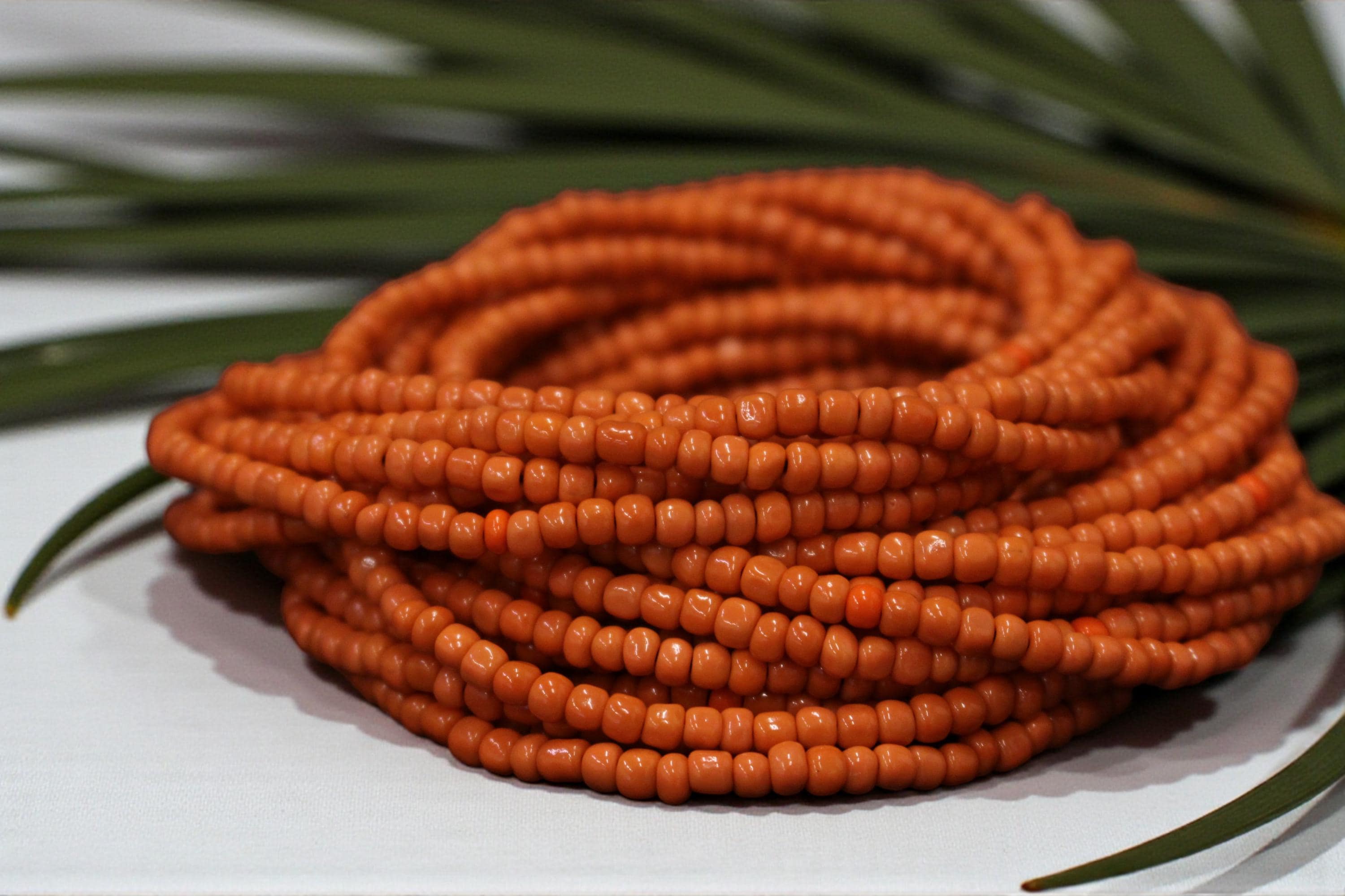 African Waist Beads / Waist Chain - BENIN - Orang (elastic  display picture 3