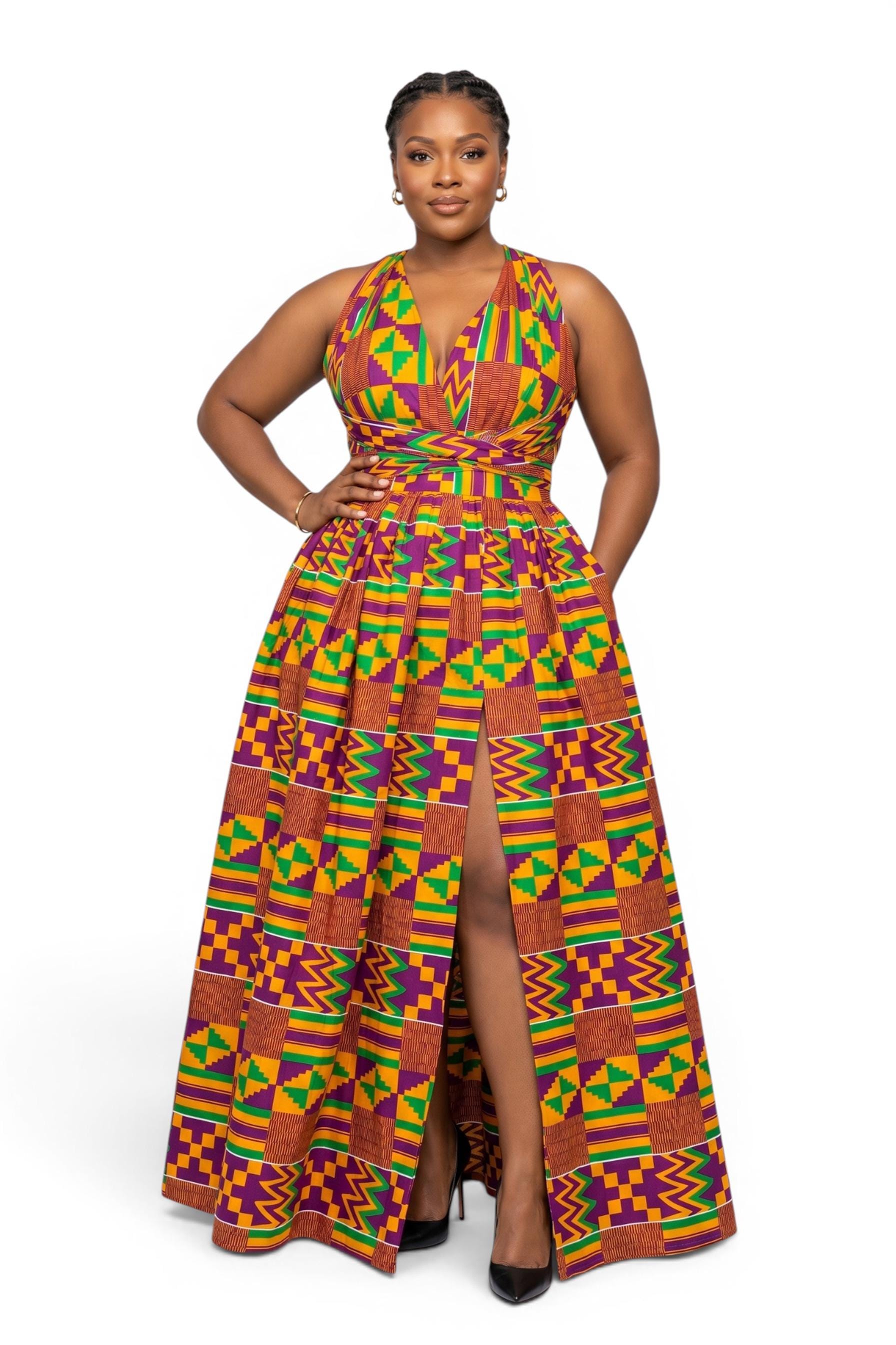 kente bridesmaid dresses Goba Kente Bridesmaid Dresses