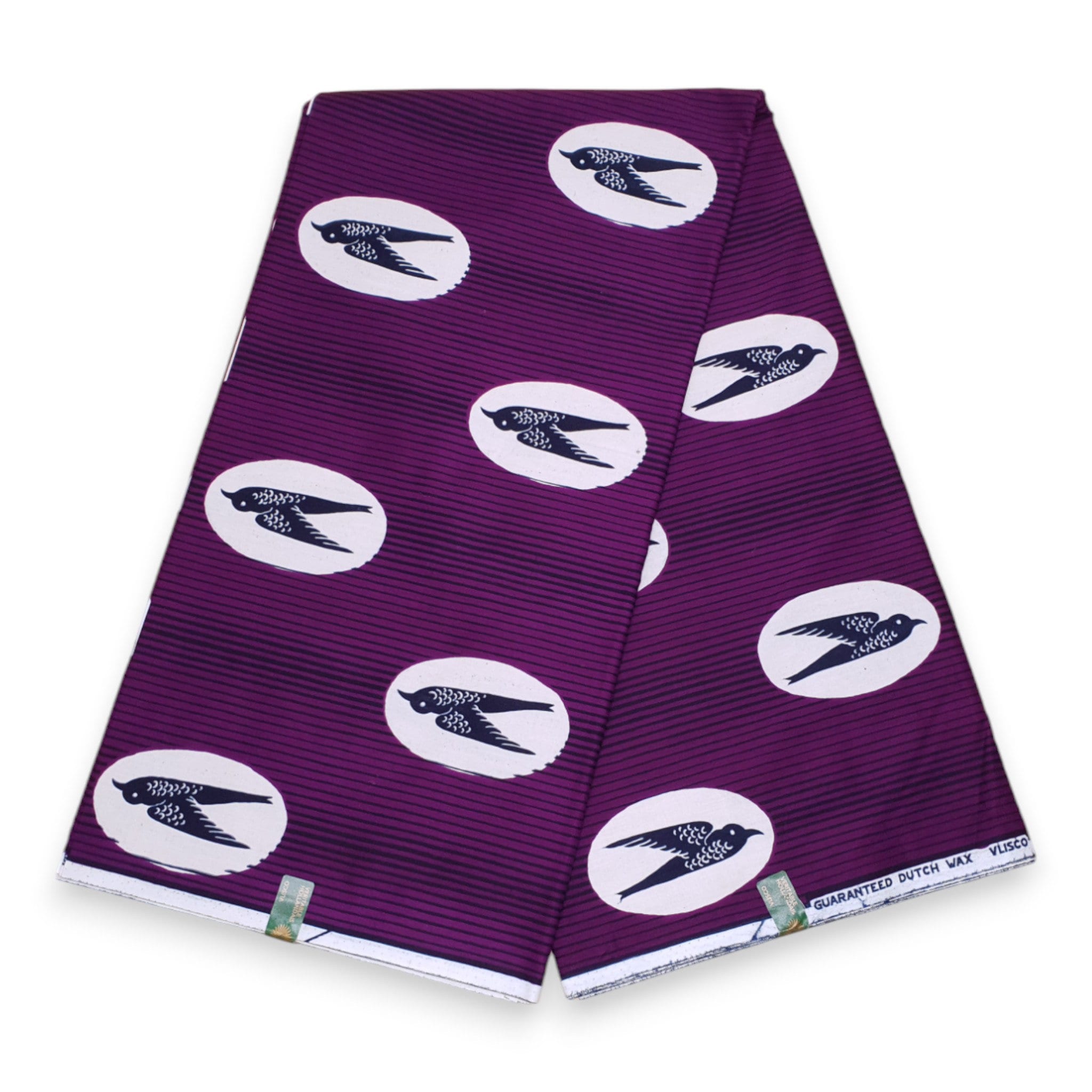 Vlisco Hollandais - African wax print fabric Purple Speedbird - Ankara Cotton Fabrics - Dutch Wax Print (African cloths)