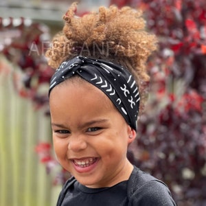 African print Twist Headband Headpiece - Kids - Hair Accessories - Black Mud