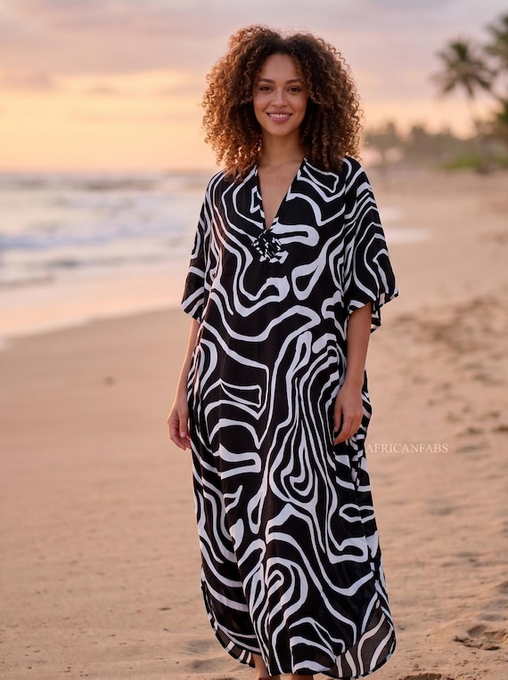 Boho rayon kaftan dress