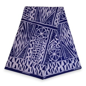African print fabric - Blue Ndop Cameroon - Wax print fabric / African cloth / Ankara material - 100% cotton