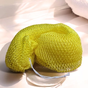 African net sponge / African exfoliating net / Sapo sponge - Yellow