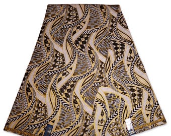 African print fabric - Exclusive Embellished Glitter effects 100% cotton cloth - GL-4005 White Gold