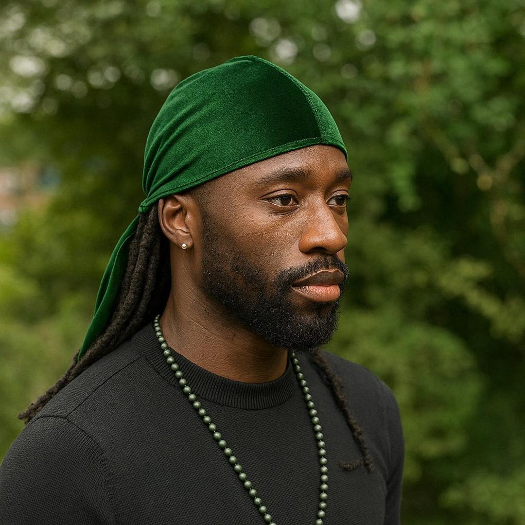 Velvet Durag / Du-rag / Do-rag / Bandana - Unisex - Green - Etsy