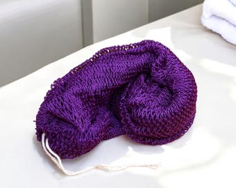 African net sponge / African exfoliating net / Sapo sponge - Purple