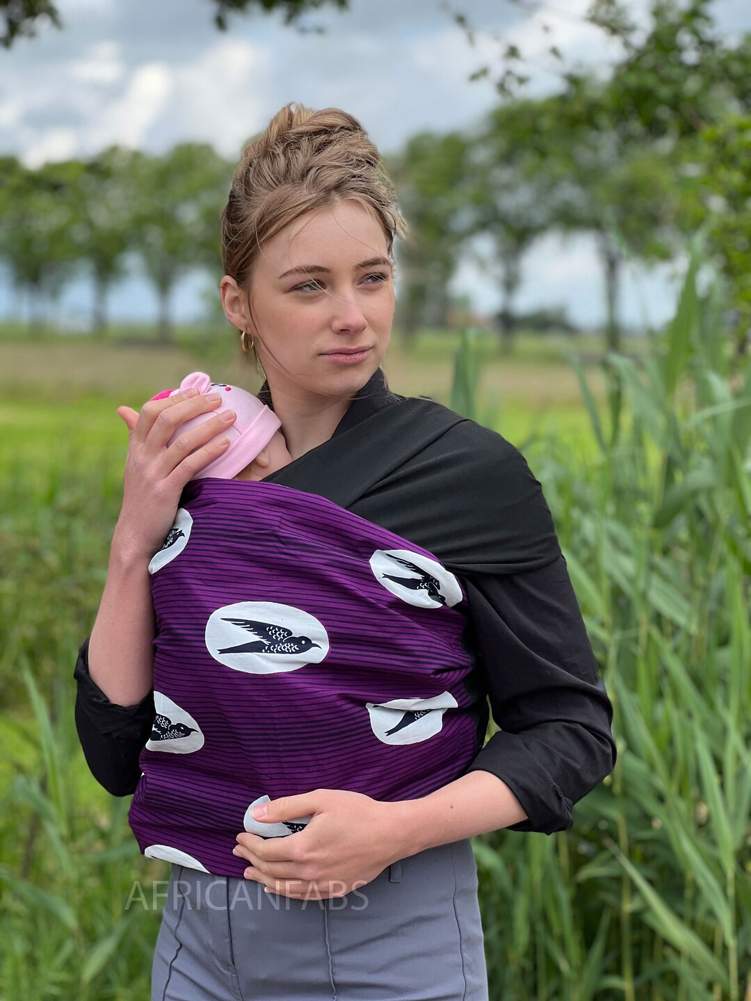 Porte-bébé imprimé africain écharpe de portage porte-bébé