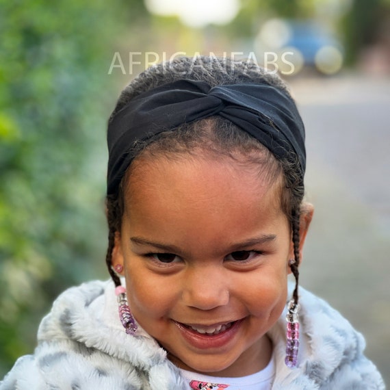 African Print Twist Headband Headpiece Kids Hair Accessories Black Etsy UK