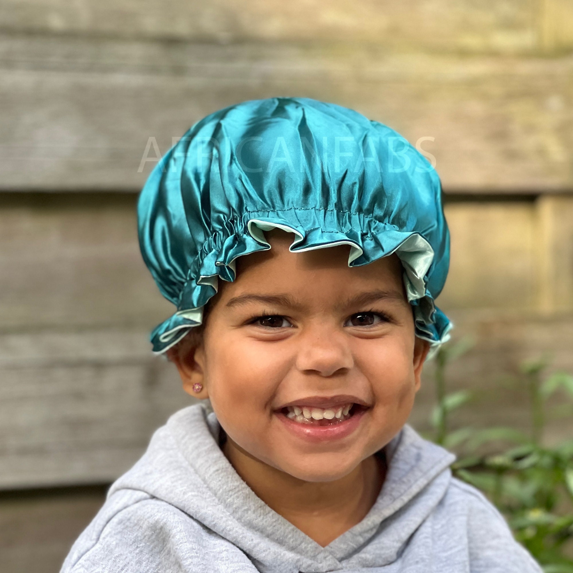 Bonnet de Nuit en Satin à Double Couche pour Enfant, Écharpe Florale de  Protection des Cheveux, pour Fille et Garçon