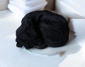 African net sponge / African exfoliating net / Sapo sponge - Black