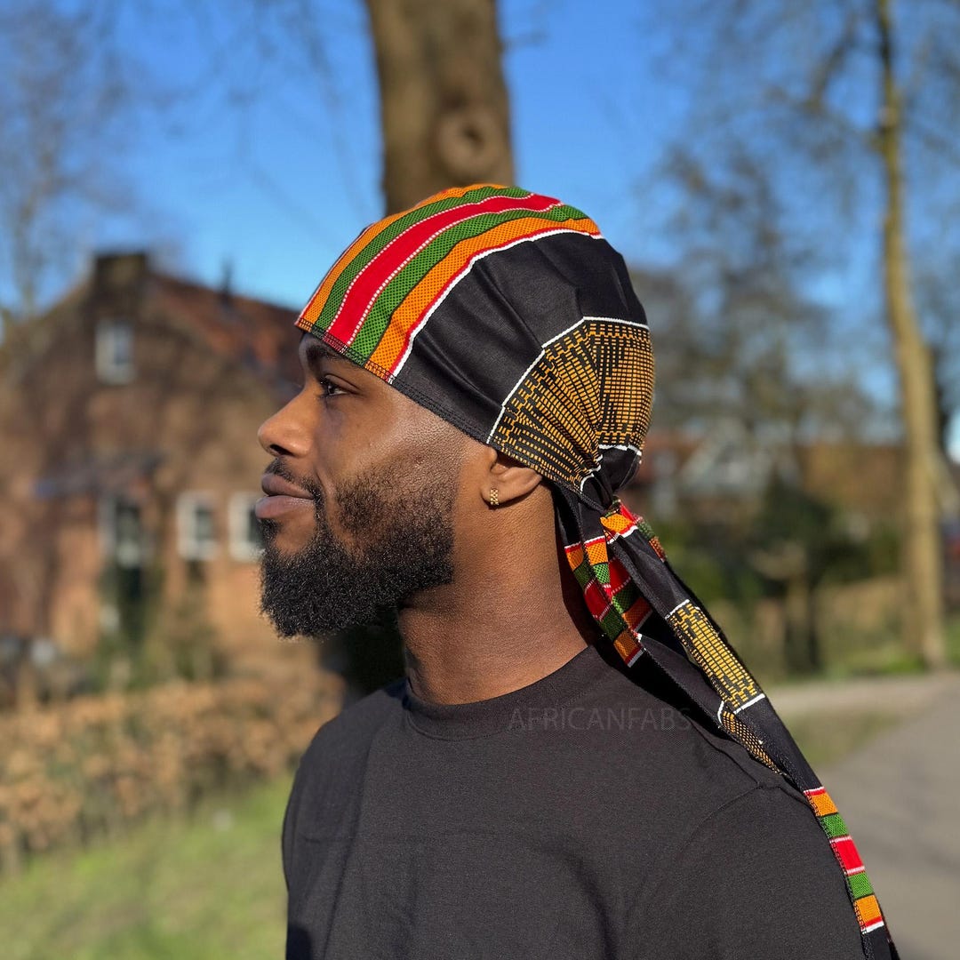 Durag / Du-rag / Do-rag / Bandana - African Print Cotton - Unisex ...