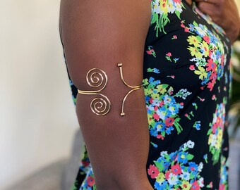 Afrikanischer Stil Oberarm Armreif Manschette Armband Schmuck - Prinzessin - Gold