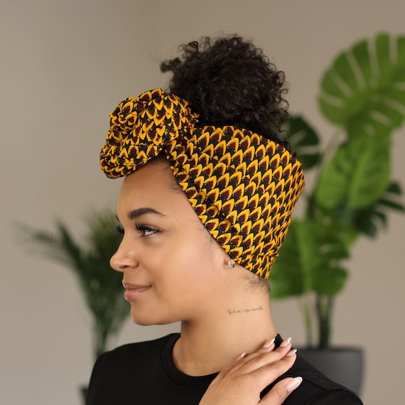 African Headwrap Bronze Banga Nut African Turban Scarf