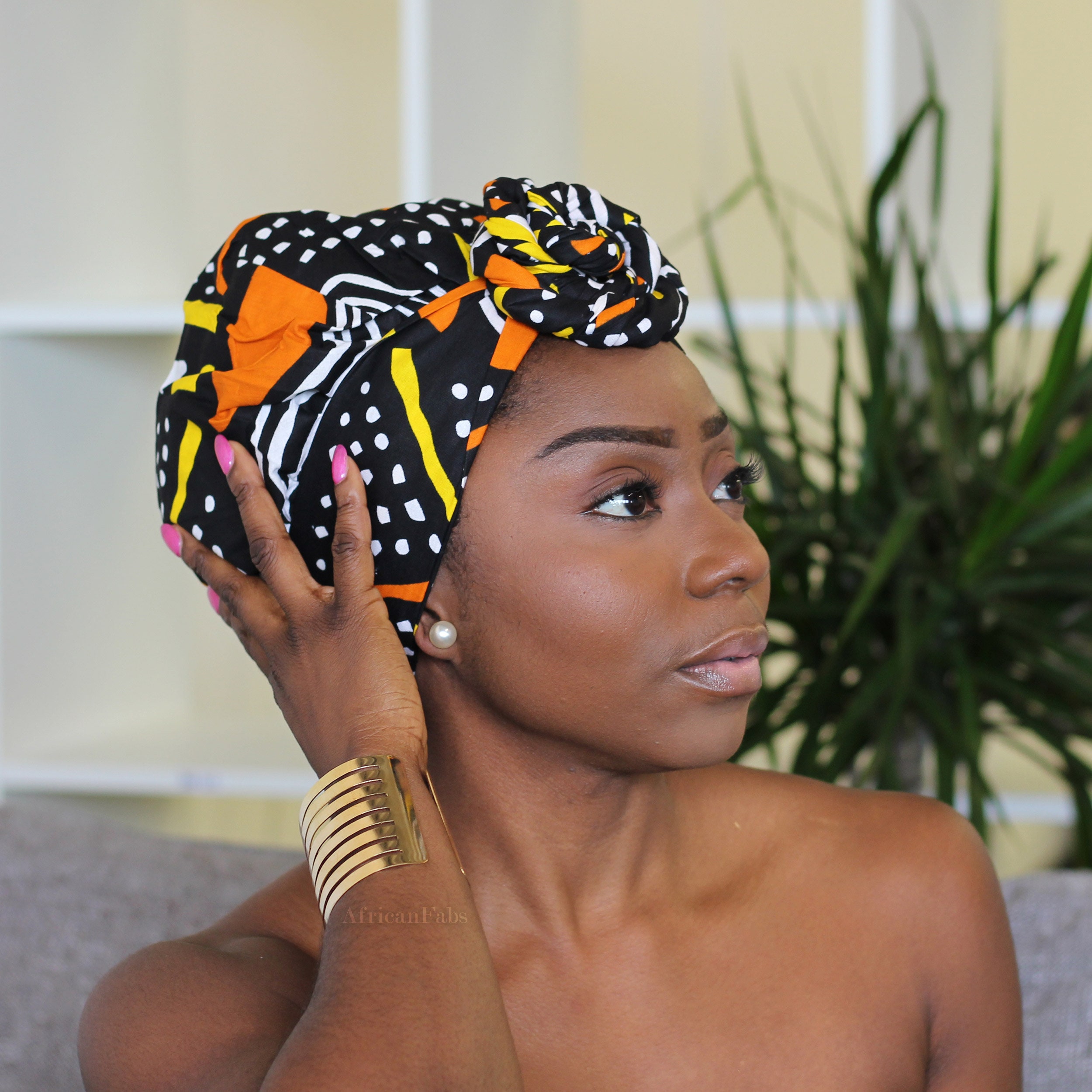 Durag / Du-rag / Do-rag / Bandana - Unisex - Orange / Blue – AfricanFabs