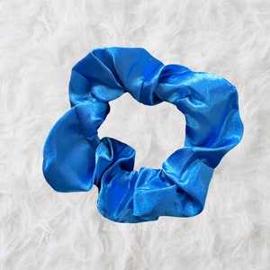 Scrunchie Satin - Adults Hair Accessories - Blue
