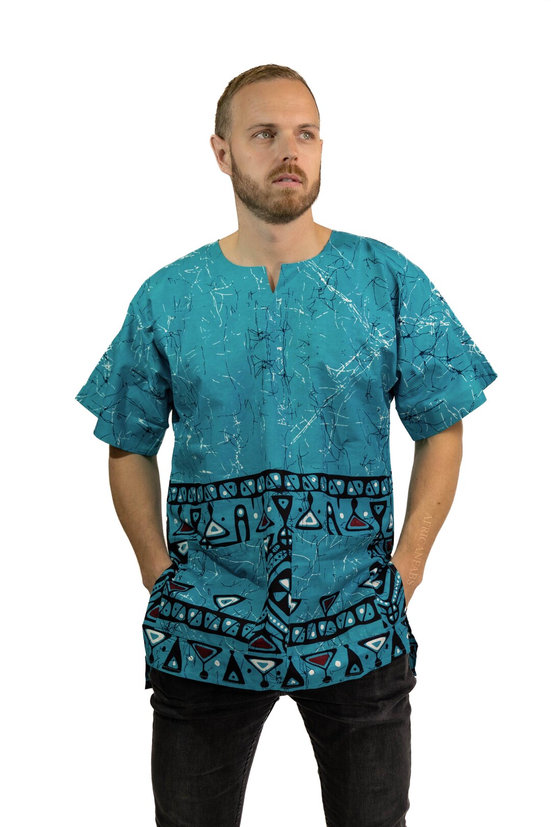 Africa Tablecloth African Dashiki Royal Turquoise Version LT14 main image 1