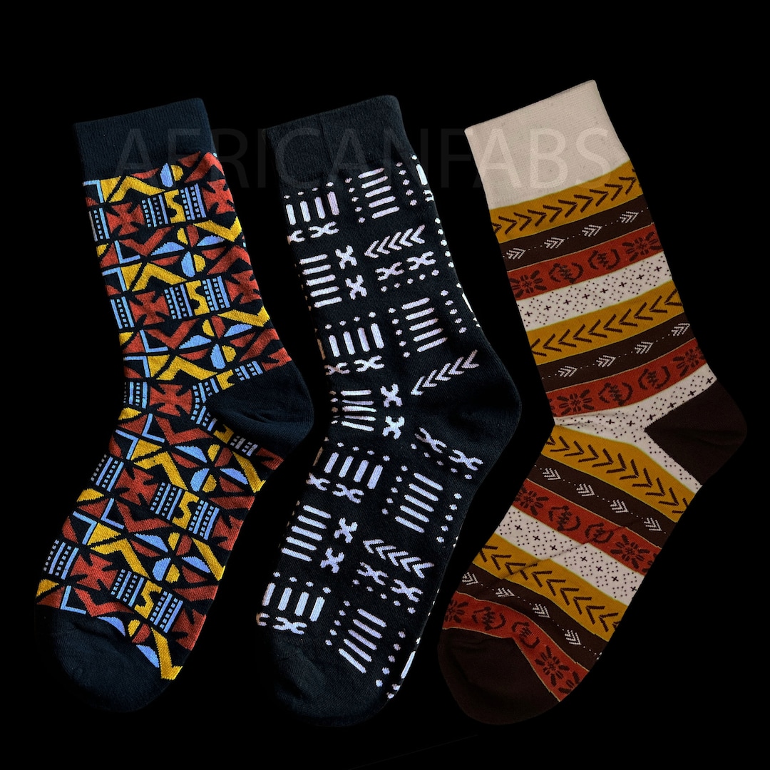 Set of 3 Pairs African Socks / Afro Socks / African Print Socks Etsy