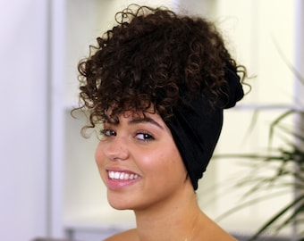 Velvet headwrap / velvet turban / headtie - Black